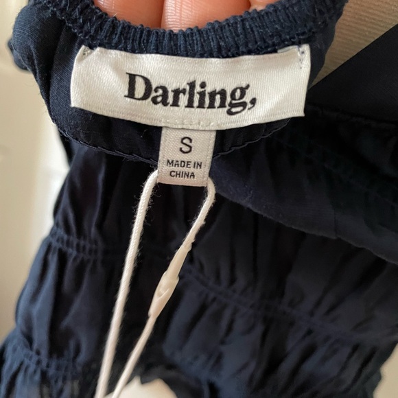 Darling Bloom Strapy Top Navy Size Small - Picture 10 of 10